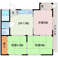 フジアパート沖代の物件間取画像